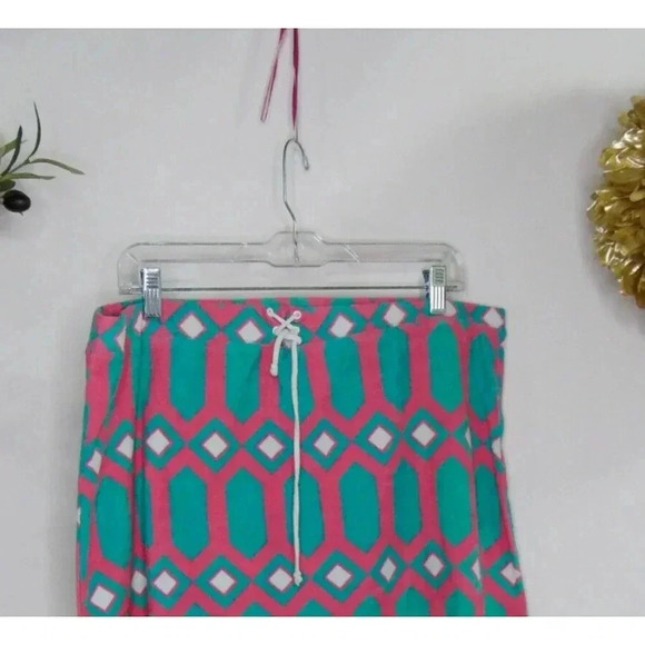 Tibi Pink and Green Geometric Mini Skirt vintage retro - Picture 2 of 6